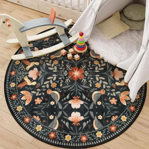 Miniatura 18 de Moynesa Alfombra para sala de estar, de 5 x 7 pies, lavable, moderna, color verde cabaña, para dormitorio, comedor, alfombra estética de granja