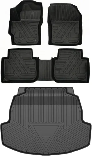 Miniatura 11 de YQ Alfombrillas para Toyota Tundra CrewMax Cab 2022-2026, TPE para todo tipo de clima, juego completo de 2 filas delanteras y traseras para Tundra