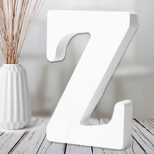 Miniatura 27 de AOCEAN Letras de madera blanca de 6 pulgadas, letras de madera sin terminar para decoración de pared, letras de pie, rebanadas, decoración