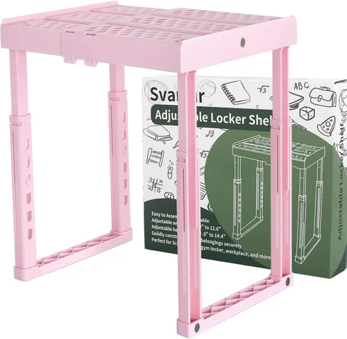 Miniatura 13 de Svartur Estante de casillero para casillero escolar, altura y ancho ajustables, organizador de casillero, apilable, herramientas de casillero