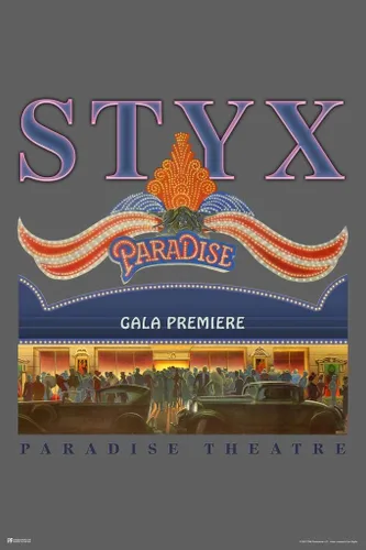 Miniatura 5 de Styx Paradise Theatre - Póster de música rock clásico, estilo retro, vintage, de los años 70 y 80, banda estética, póster de 12 x 18 pulgadas