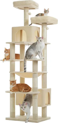 Miniatura 20 de PAWZ Road Árbol grande para gatos, torre para gatos de 72 pulgadas para gatos grandes, condominio para gatos con postes rascadores y almohadillas