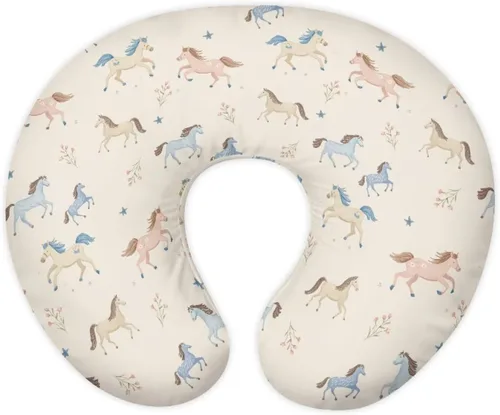 Miniatura 32 de American Flag Floral Nursing Pillow for Breastfeeding, Soft and Supportive Breastfeeding Pillow for Mom and Baby, Feeding Pillow with Removable
