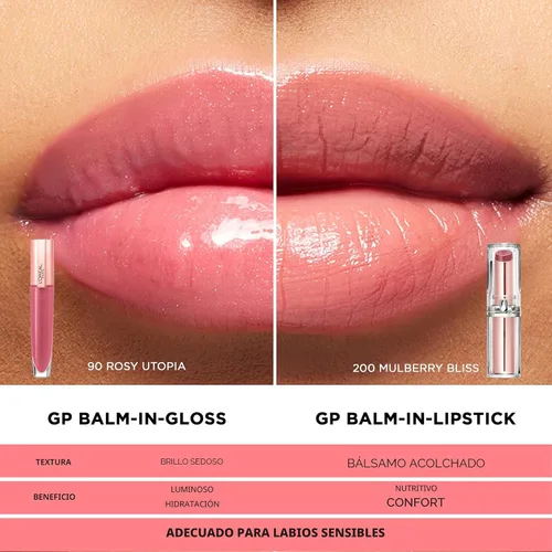 Miniatura 5 de L'Oreal Paris Glow Paradise - Bálsamo hidratante para pintalabios con extracto de granada, Blush Fantasy, 0.1 Oz 120 Blush Fantasy