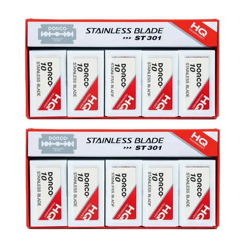 Miniatura 8 de Dorco Platinum ST300 - Cuchillas de afeitar de acero inoxidable, paquete de 10 hojas