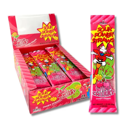 Miniatura 30 de Sour Power Premium Sorbetes de caramelo surtidos – Los caramelos de pajitas agrias originales desde 1985 – 50 g (Paquete de 6) – Vegano,