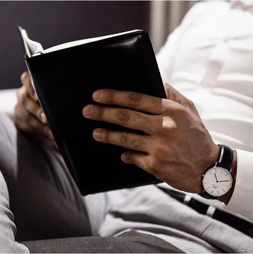 Miniatura 21 de Daniel Wellington Reloj clásico para hombre - Caja de 1.417 in - 1.575 in, movimiento de cuarzo japonés, correa de cuero, resistente al agua, reloj