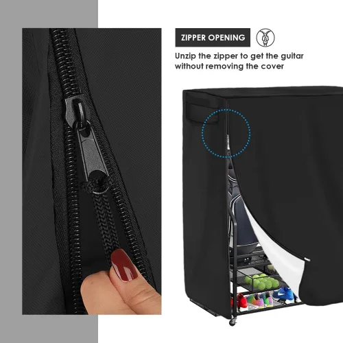 Miniatura 3 de Bolsa de golf para almacenamiento de garaje, cubierta impermeable para bolsa de golf, cubierta de estante para equipo de golf con cremallera, fácil