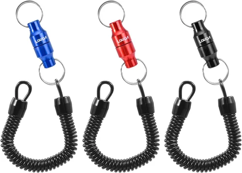 Miniatura 15 de LIXADA Soporte de liberación de red magnética para pesca Zinger Retractores de red de pesca con mosca, clip magnético, conector de red de aterrizaje