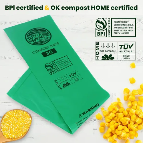 Miniatura 4 de Bolsas de compost 3 galones, 100 unidades, bolsas de compost para restos de comida que caben en el contenedor de la encimera, bolsas pequeñas