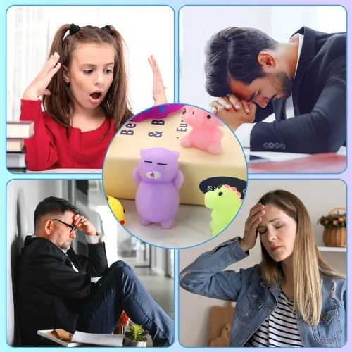 Miniatura 4 de KINGYAO Squishies juguete blando 24 piezas, recuerdos de fiesta para niños, juguete blando Mochi, juguete moji para niños, mini juguetes Kawaii