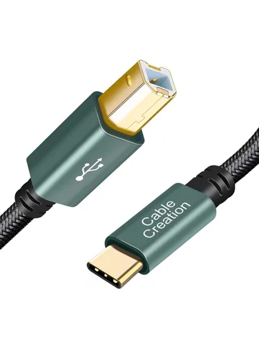 Miniatura 13 de CableCreation Cable de impresora USB C a B de 3.3 pies, escáner y cable MIDI para piano digital Yamaha Casio, controlador DJ, 1 M, negro