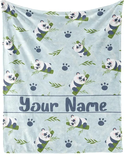 Miniatura 12 de Manta de panda – Mantas de franela suave para niñas, niños y mascotas, mantas cálidas de panda para todas las estaciones, sofá, regazo y silla, 40 x