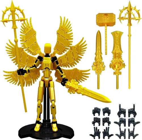 Miniatura 8 de apcute Figura de acción T13 (montaje completado), figura de acción T13, 5.5 pulgadas impresa en 3D multiarticulado, muñeco de acción de robot