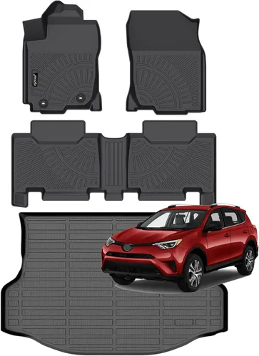 Miniatura 45 de Juego completo de tapetes de auto para todo tipo de clima, revestimiento automotriz para piso y maletero