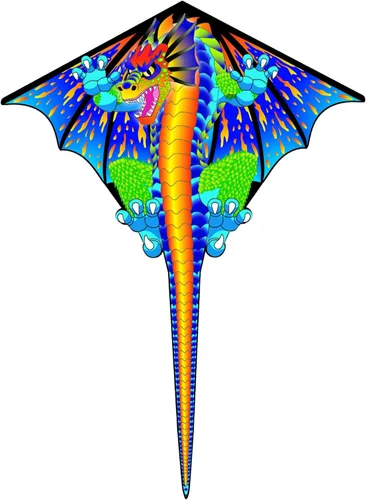 Miniatura 5 de X Kites DLX - Cometa de diamantes de lujo con FancyTails - tortuga, mariposa, unicornio, dragón y flamenco