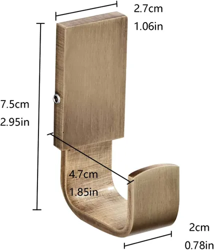 Miniatura 7 de Flybath Gancho para abrigos, ganchos de latón antiguo para toallas de baño, cocina, soporte para camisas, montaje en pared, bronce cepillado