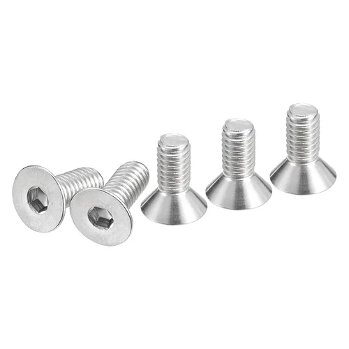 Miniatura 9 de DTGN Tornillos de cabeza plana de 3/8-16 x 2-1/2", paquete de 20 tornillos de cabeza plana de acero inoxidable 304, rosca completa, pernos