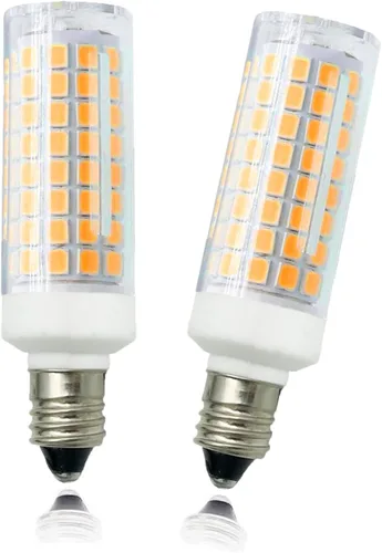 Miniatura 11 de [Paquete de 5] Bombilla LED E11 de 7 W, regulable, base de mini candelabro, equivalente a halógeno, equivalente a 75 W, bombilla de maíz T3/T4 JD