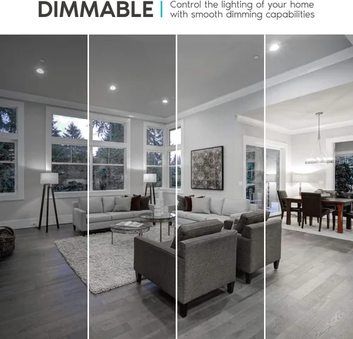 Miniatura 6 de LUXRITE - Foco LED A19 equivalente a 60 W, 5000 K Luz Blanca Brillante, 800 lúmenes, focos LED estándar regulables de 9 W, con clasificación de 5000