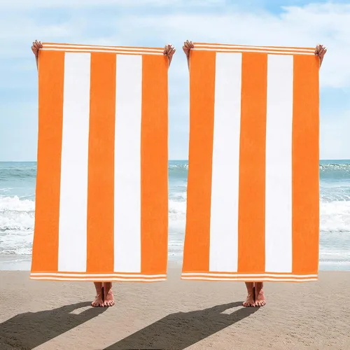 Miniatura 40 de Superior Juego de toallas de playa de algodón de gran tamaño de 4 piezas, toallas absorbentes para baño, playa, piscina, natación, adultos, niños