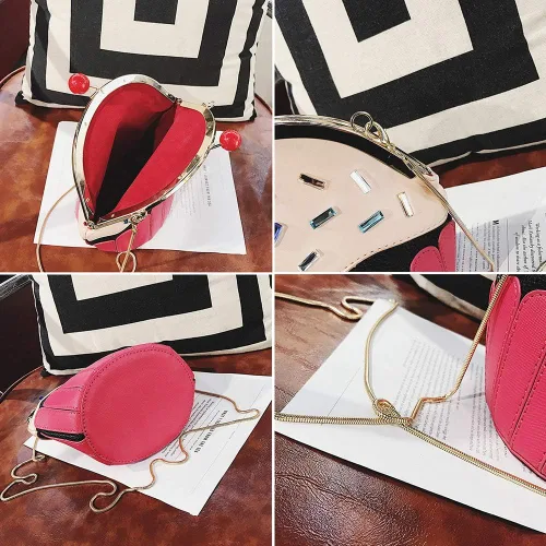 Miniatura 6 de QZUnique Bolso cruzado de la forma de la comida Bolso del cuerpo de la PU del bolso de la historieta del helado del bolso del bolso del bolso