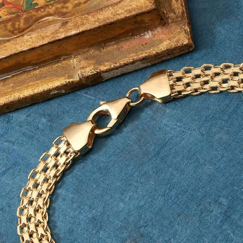 Miniatura 4 de Ross-Simons Italian 18kt Yellow Gold Bismark-Link Bracelet