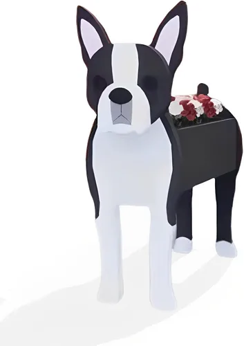 Miniatura 21 de Macetero de flores para perros, regalos para mujeres, bonitas macetas de PVC para perros, macetas para interiores y exteriores, maceta de jardín