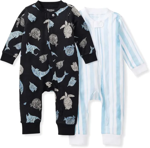 Miniatura 124 de Burt's Bees Baby - Pijama de una pieza para bebé, mameluco para dormir y jugar, algodón 100% orgánico, cremallera frontal