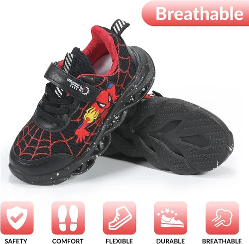 Miniatura 2 de Zapatillas iluminadas LED de dibujos animados para deportes al aire libre y correr con diseño transpirable