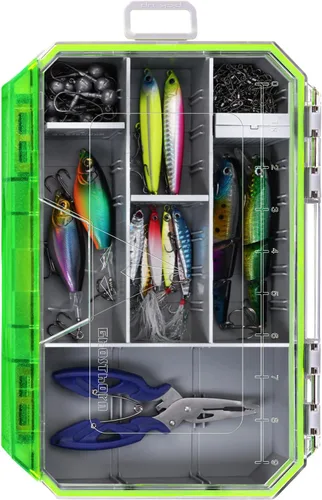 Caja de aparejos de pesca Ghosthorn, bandejas de aparejos impermeables 3600 y 3700, organizador de caja de aparejos de plástico con divisores