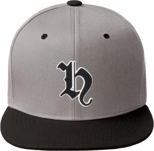 Miniatura 1077 de Daxton Gorra clásica con visera de billete plano con letras del alfabeto inglés antiguo de la A a la Z