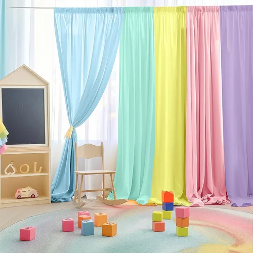 Miniatura 9 de Cortinas de fondo de unicornio de 10 x 7 pies - Fondo mágico de fiesta de arcoíris pastel para cumpleaños, baby shower, eventos de niñas - Tela sin