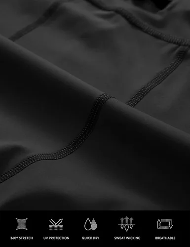 Miniatura 7 de MIZOK Pantalones cortos de compresión elásticos para hombre con bolsillo
