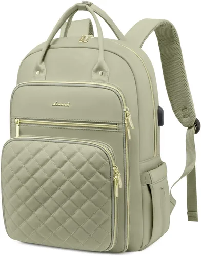 Miniatura 11 de LOVEVOOK - Mochila para portátil para mujer, resistente al agua, mochila de trabajo y viaje, con monedero, elegante, mochila de negocios, mochila