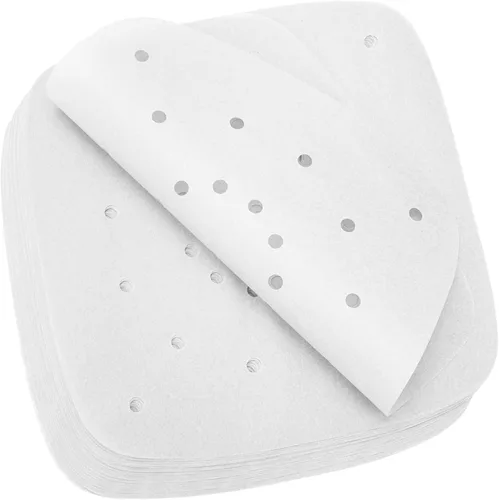 Miniatura 8 de 200 piezas de papel de pergamino para freidora de aire con revestimiento desechable de 8.5 pulgadas, perforado premium para freidora de aire