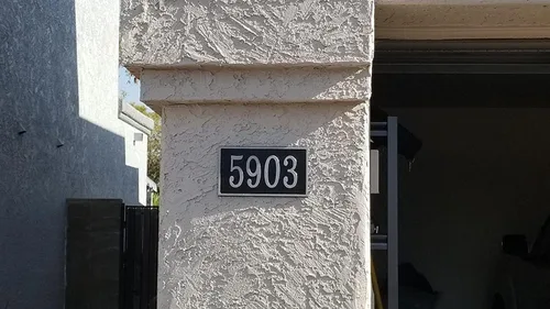 Miniatura 6 de Placa de dirección hecha a mano – Placa de pared con número de casa (11 x 6.3 pulgadas), letrero de casa personalizado para casa, apartamento