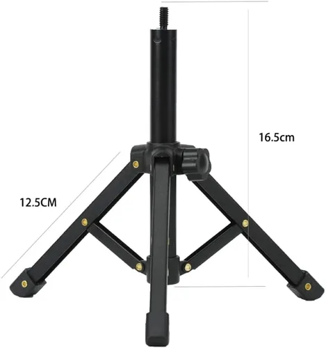 Miniatura 8 de Soporte de micrófono portátil de escritorio 1/4 trípode Soporte de mesa Soporte de micrófono ajustable Soporte de clip de micrófono