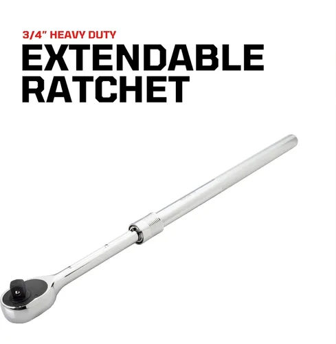 Miniatura 2 de EZRED Trinquete extensible de accionamiento de 3/4" con eje de bloqueo telescópico de acero reforzado