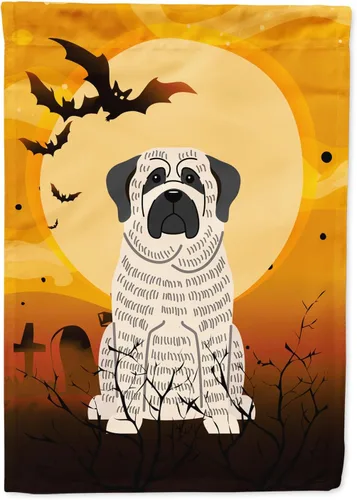 Miniatura 179 de Caroline's Treasures BB4307GF - Bandera de Halloween Airedale para jardín, bandera decorativa para patio exterior, obras de arte de patio, macizos