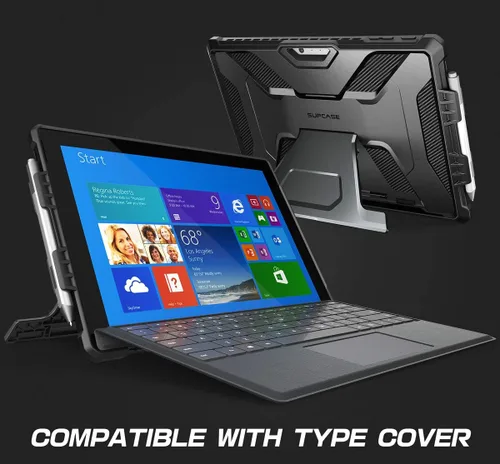 Miniatura 3 de SUPCASE Funda para Microsoft Surface Pro 7/6/5/4/LTE con soporte (Unicorn Beetle Pro), [soporte para bolígrafos] [protección de grado militar] funda
