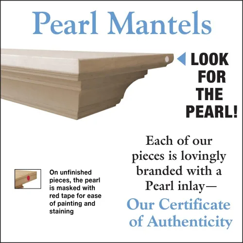 Miniatura 5 de Pearl Mantels ARYB72418 - Estantería de madera de buen gusto y simple, 72 pulgadas, sin terminar