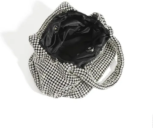 Miniatura 5 de Tngan Bolso de hombro con diamantes de imitación y purpurina para mujer, bolso cruzado para fiesta de noche, baile de graduación, banquete