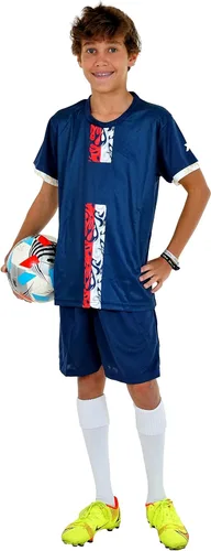 Miniatura 2 de PAIRFORMANCE Uniformes de fútbol para niños, camiseta deportiva de equipo y pantalones cortos para niños, ropa deportiva, unisex, de 4 a 14 años