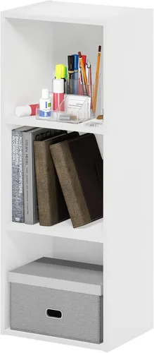 Miniatura 7 de Furinno Jaya Enhanced Home Estantería ajustable de 3 niveles, pino ámbar