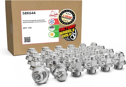 Miniatura 21 de Wheel Accessories Parts 20 tuercas de llanta M14x1.5 14x1.5 rosca OEM estilo fábrica 1.8 pulgadas de largo cromadas 7/8 pulgadas 0.866 in Cromado