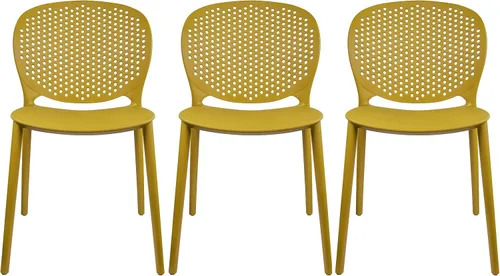 Miniatura 31 de 2xhome Juego de 2 sillas de comedor para patio Silla auxiliar moderna apilable para piscina al aire libre Plástico resistente a la intemperie