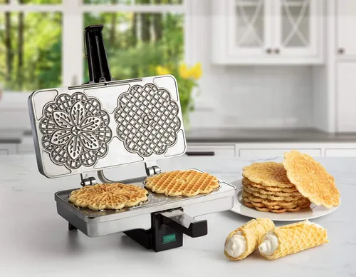 Miniatura 4 de Máquina para hacer pizzellas de CucinaPro, Plateado