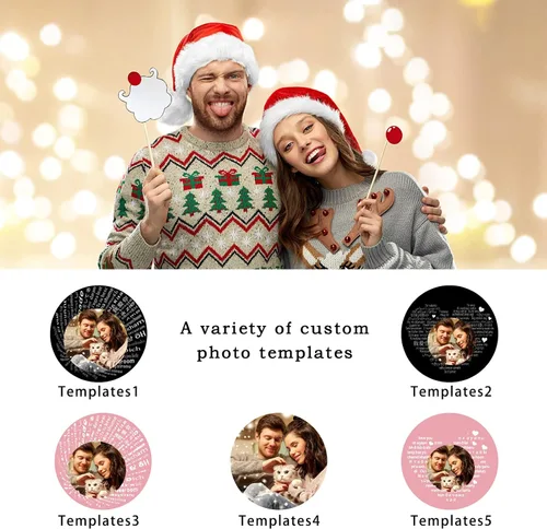 Miniatura 5 de YATEDIY Pulseras personalizadas con imágenes, pulseras de proyección personalizadas con fotos, regalo de joyería de cuerda personalizada para él, su