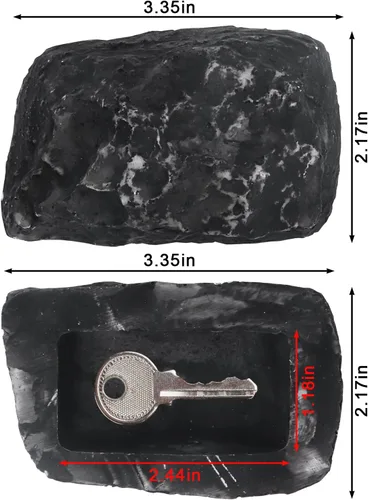 Miniatura 2 de Oculta una llave exterior resistente a la intemperie para llaves de repuesto de tamaño estándar, soporte oculto para llaves de hogar
